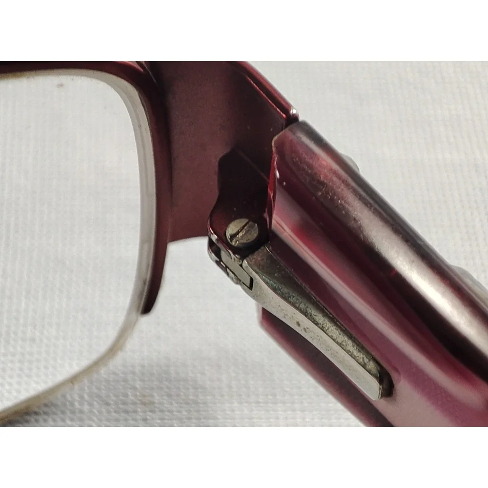 Vera Wang Ronce BU Burgundy Crystal Embellished Eyeglass Frames 54-16-137 + Case